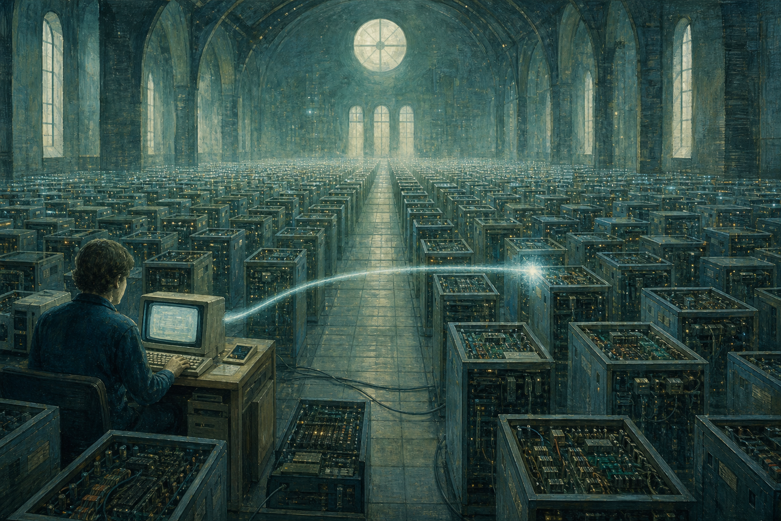Painted processor pool appearing as one distributed computer
