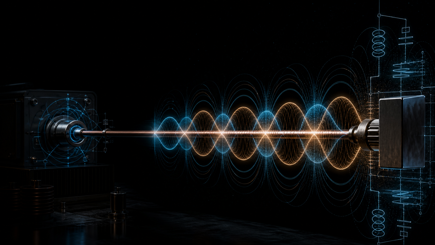 Electric and magnetic fields sustaining an electromagnetic wave